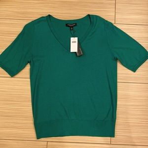 Banana Republic Silk Cotton knit blouse in green